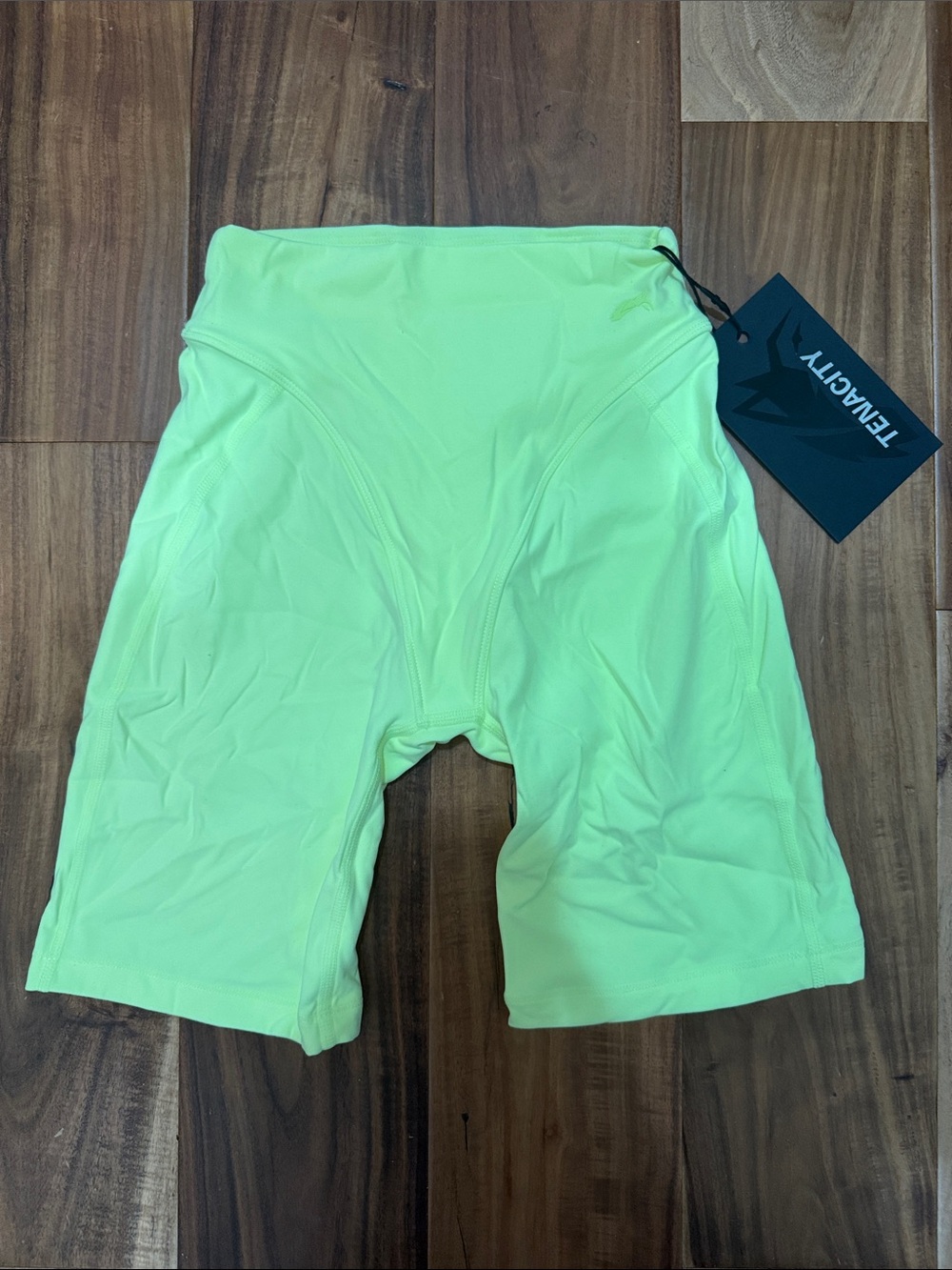 Alphalete Neon Yellow High-Rise Biker Shorts